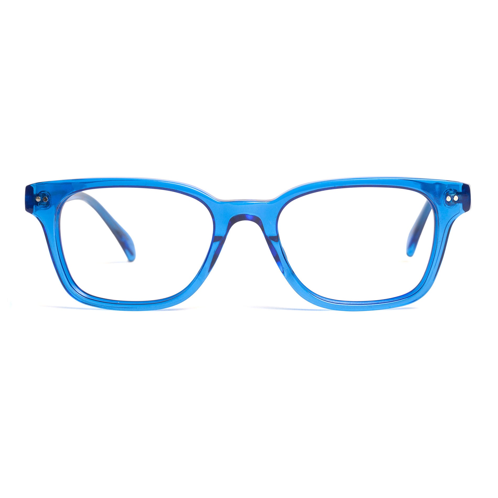 Buy blue square eyeglasses - Down Goes Frazier - Shop blue square eyewear