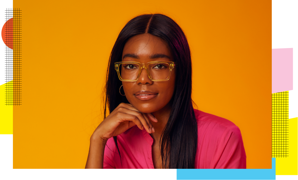 Square Eyeglasses on Model - Square Eyewear Collection