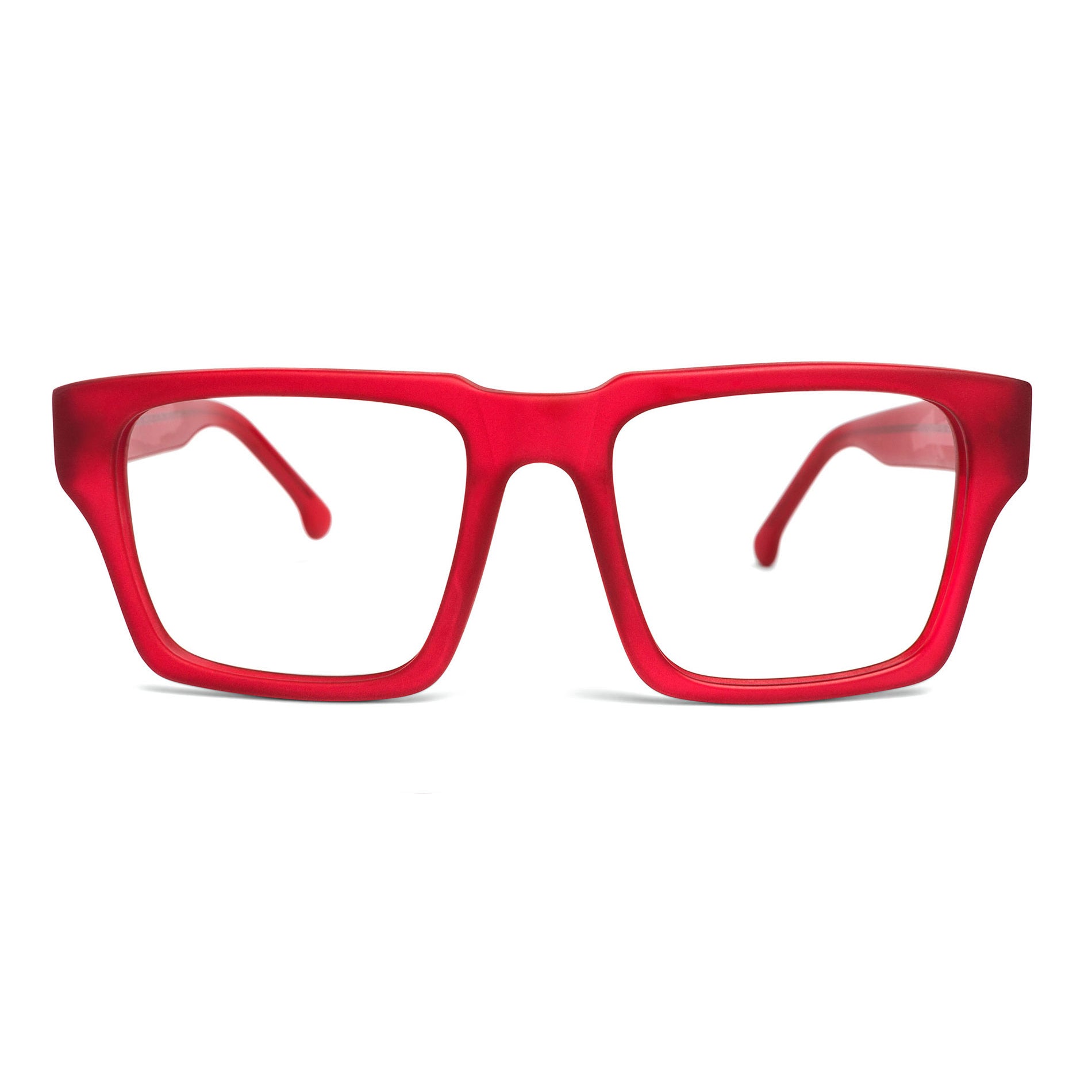 Red square frame glasses on sale